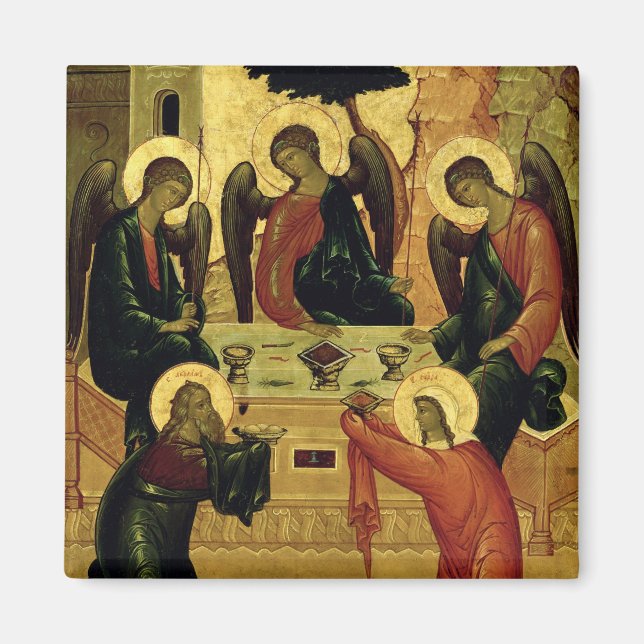 Aimant La Sainte Trinité, école Novgorod, 15ème siècle (Devant)