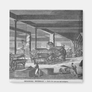 Aimant La salle de presses typographiques