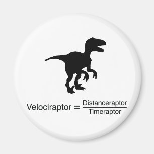 Aimant la science drôle de velociraptor