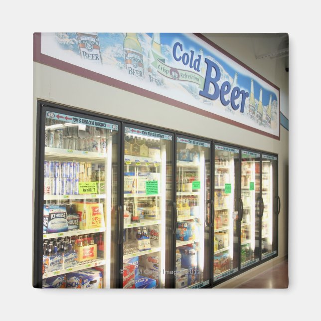 Aimant La section bière d'une épicerie de l'Iowa. 2 (Devant)