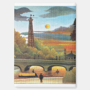 Aimant La Seine et la Tour Eiffel au coucher du soleil,