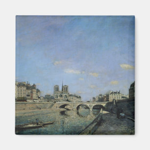 Aimant La Seine et Notre Dame à Paris, 1864