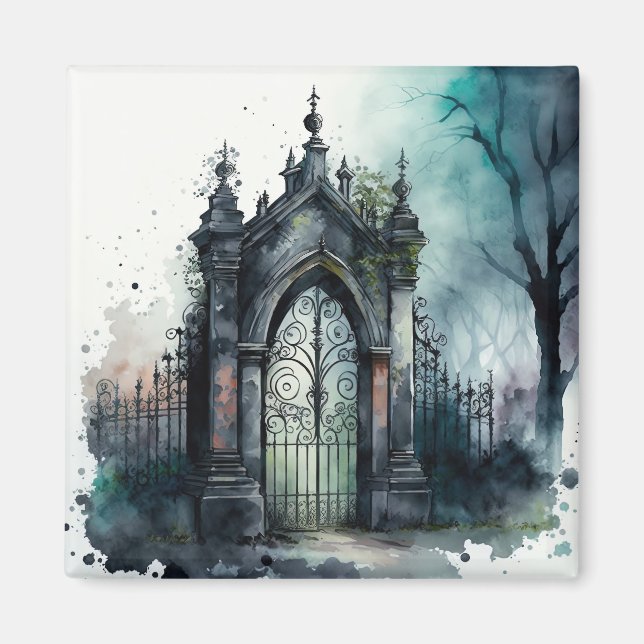 Aimant La série Porte de Cimetière Gothique Design 11 (Devant)