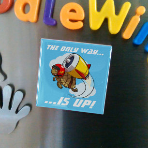 Aimant La Seule Façon Est De Se Lever ! Carton de tortue 