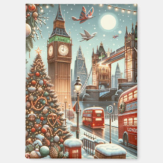 Aimant La splendeur festive de Londres - Carte de Noël vi