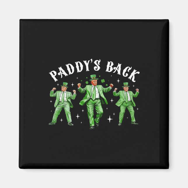Aimant La St Patrick's Day drôle de Trump chanceuse Shamr (Devant)