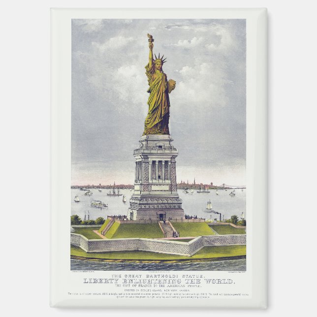 Aimant La Statue de la Liberté, La Grande Statue de Barth (Recto)