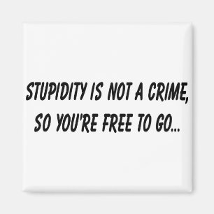 Aimant La stupidité n'est pas un crime