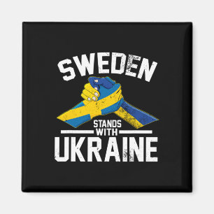 Aimant La Suède se tient aux côtés de l'Ukraine Drapeau s