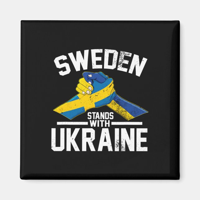 Aimant La Suède se tient aux côtés de l'Ukraine Drapeau s (Devant)