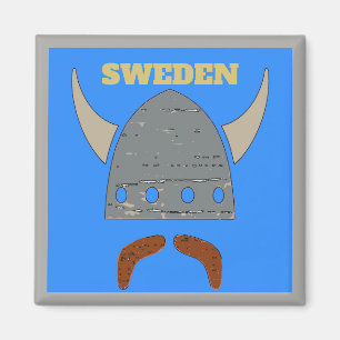 Aimant La Suède, tête de Viking