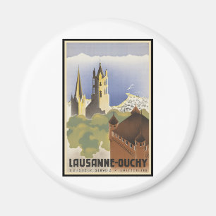 Aimant La Suisse vintage Lausanne-Ouchy