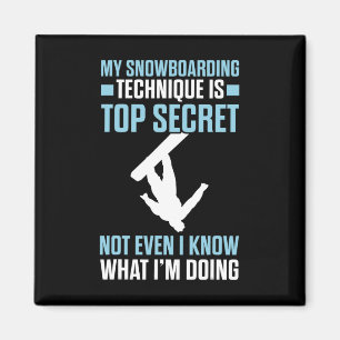 Aimant La Technique De Snowboard Amusante Est Top Secret