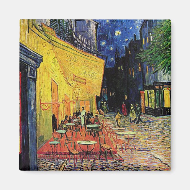 Aimant La terrasse du café sur la place du forum, Arles,  (Devant)