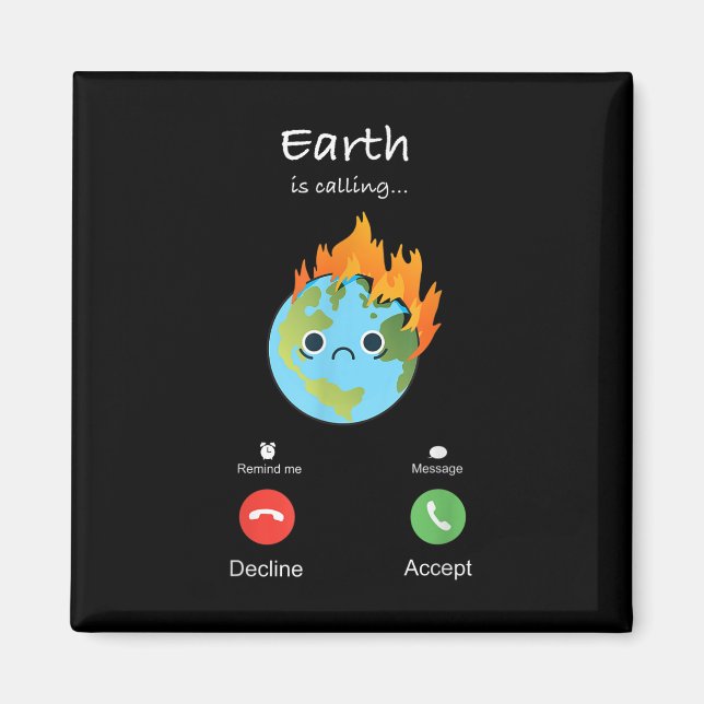 Aimant La Terre appelle la protection climatique (Devant)