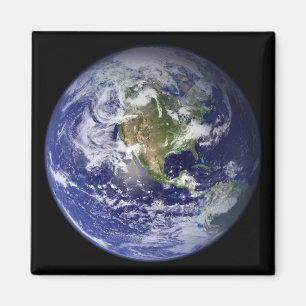 Aimant La terre montrant l'hémisphère de l'ouest