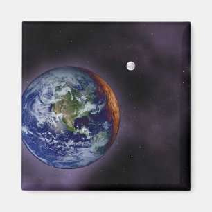 Aimant La terre montrée aux bords externes