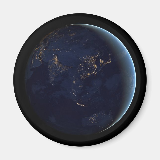 Aimant La Terre s'illumine la nuit en Asie et en Australi (Devant)