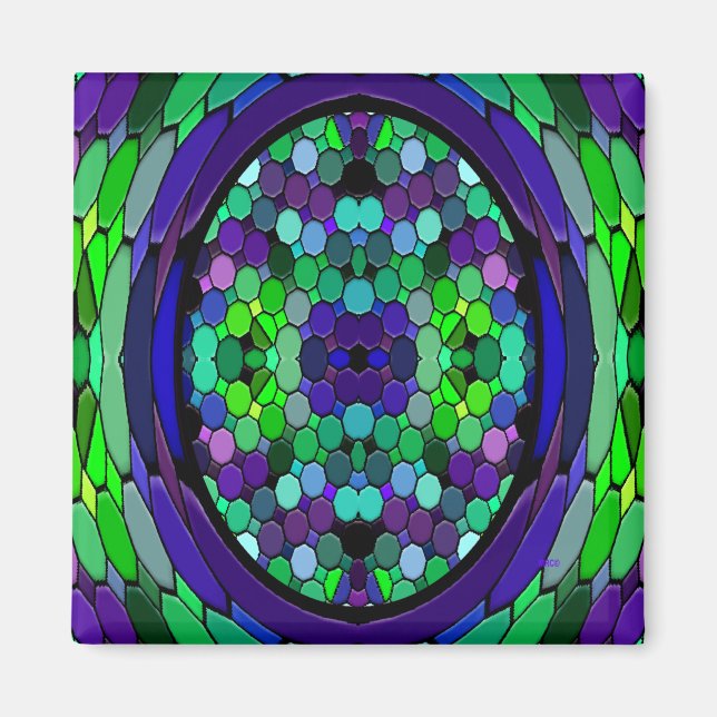 Aimant La tortue mosaïque... (Devant)