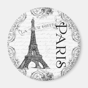 Aimant La Tour Eiffel et les manuscrits de Paris