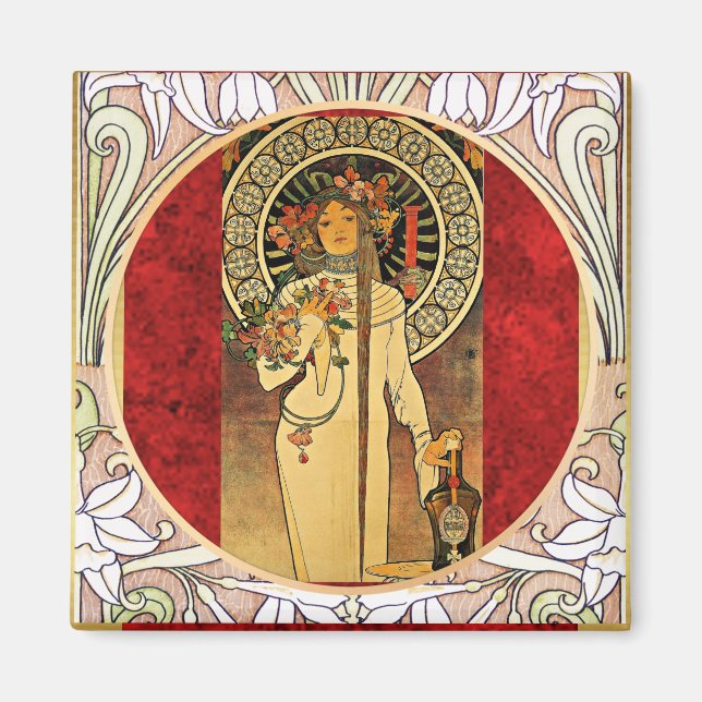 Aimant La trappistine par Alphonse Mucha (Devant)