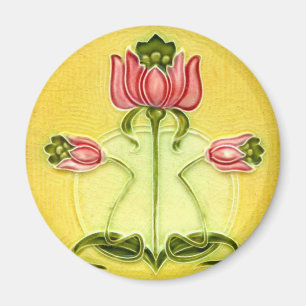 Aimant La tuile vintage conçoit des arts et ouvre l'art