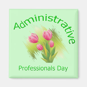 Aimant La tulipe fleurit le jour administratif de