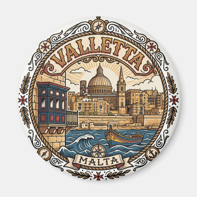 Aimant La Valette Malte (Devant)