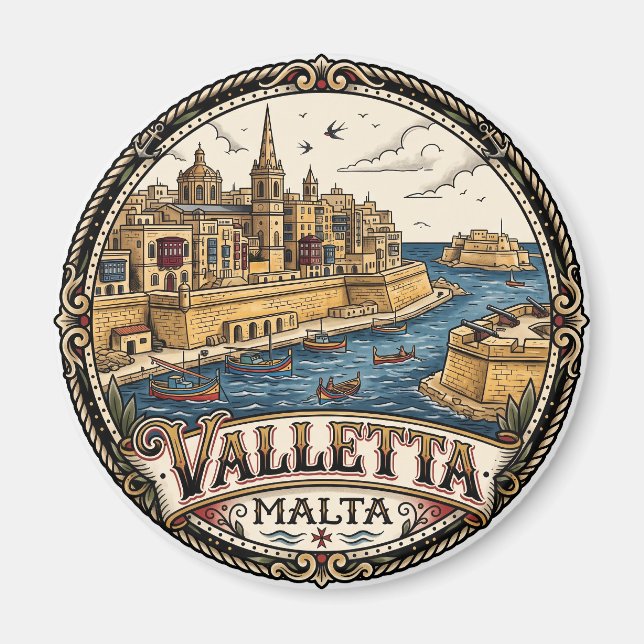 Aimant La Valette Malte (Devant)