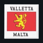 Aimant La Valette Malte<br><div class="desc">Montrez de la fierté pour votre pays et arborez ce drapeau pour La Valette,  Malte</div>