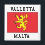 Aimant La Valette Malte<br><div class="desc">Montrez de la fierté pour votre pays et arborez ce drapeau pour La Valette,  Malte</div>
