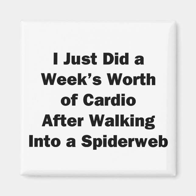 Aimant La valeur de la semaine du cardio (Devant)