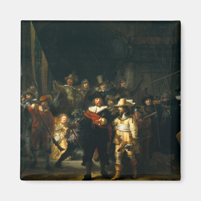 Aimant La Veille de la nuit - Rembrandt (Devant)