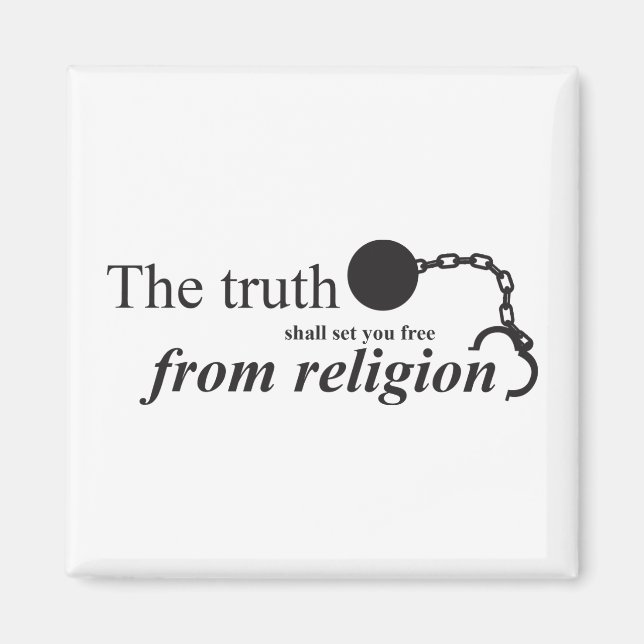 Aimant La vérité vous libérera de la religion (Devant)