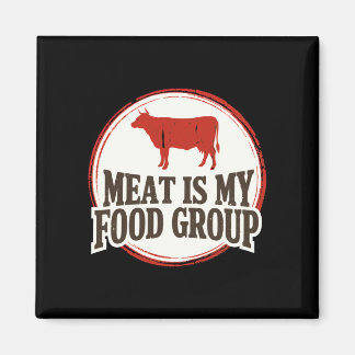 Aimant La viande carnivore masculine est un groupe alimen