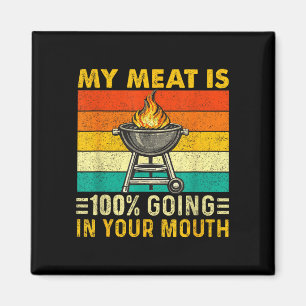 Aimant La viande est 100 qui entre dans la bouche drôle b
