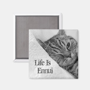 Aimant La vie, c'est Ennui, Tabby Cat Lying Down