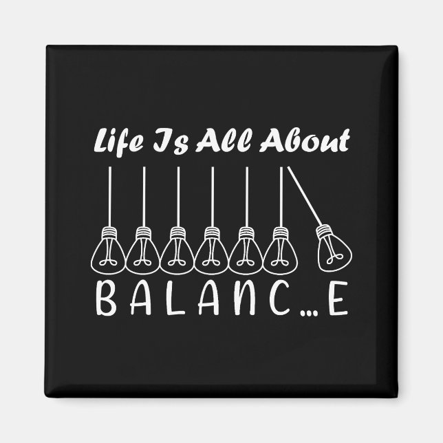Aimant La vie, c'est l'équilibre de l'inspiration de moti (Devant)