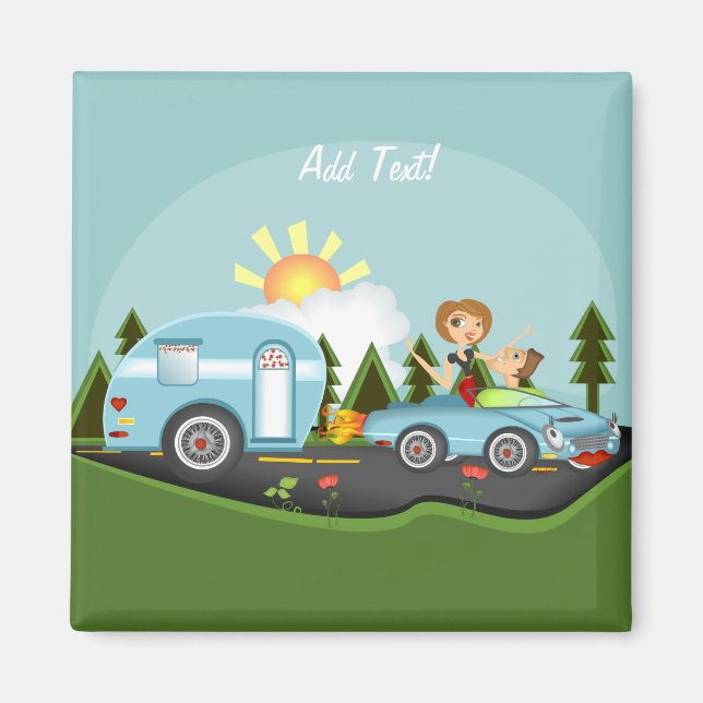 Aimant La vie de rêve du camping (Devant)