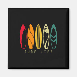 Aimant La vie de surf Surf vintage Planche de surf rétro