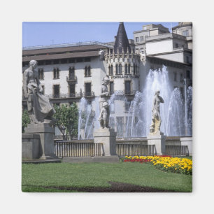 Aimant La vie en Espagne la belle Plaza Cataluna avec