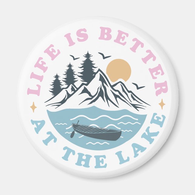Aimant La vie est meilleure au lac (Devant)