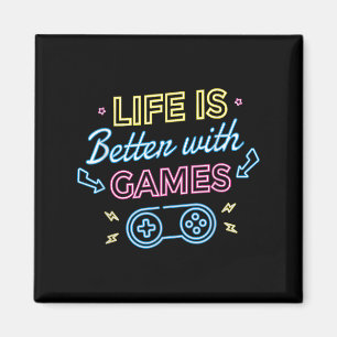 Aimant La Vie Est Meilleure Avec Jeux L Jeu Gamer Video G