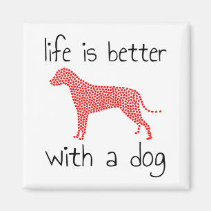 Aimant La Vie Est Meilleure Avec Un Chien - Amoureux de l
