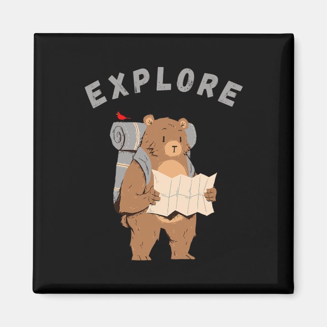 Aimant La vie est meilleure en camping et en exploration  (Devant)
