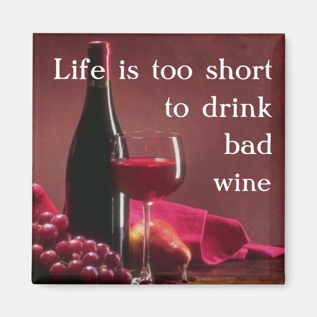 Aimant La vie est trop courte (Devant)