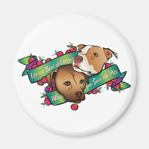 Aimant La vie est un bol de cerises...