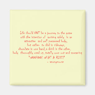 Aimant La vie ne doit pas être un voyage