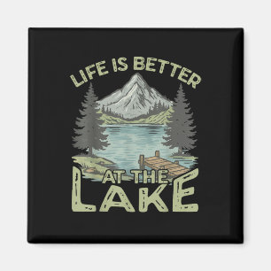Aimant La vie vintage est meilleure au lac drôle de batea