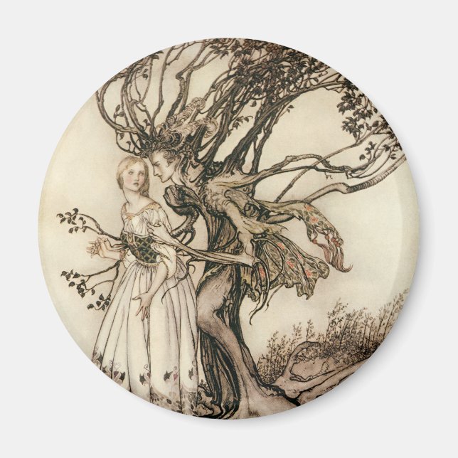 Aimant La Vieille Femme dans le Bois par Arthur Rackham (Devant)